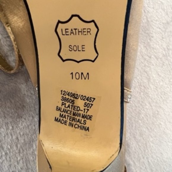 Valenti Franco Women's High Heels Sequin 10 Gold - Picture 12 of 16